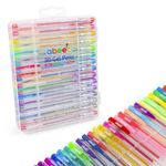 abeec 30 Gel Pens – Set of 30 Assorted Gel Pens: Glitter Pens, Neon Pens, Metallic Pens, Pastel Pens – Box of 30 Gel Colouring Pens for Kids or Adult Colouring