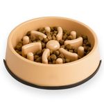 Large Slow Feeder Dog Bowl for Large and Giant Dogs Ø26cm, Natural Dog Slow Feeder to Slow Down Eating, Bamboo Fibre - Prevent Choke Bloat Overeating with Interactive Feeding (LARGE)