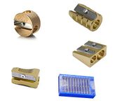 COMPLETE SET 4 Styles of Mobius + Ruppert (M+R) Brass Pencil Sharpeners + 10 Replacement Blades - Finest in the world - MADE IN GERMANY