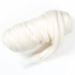 Kondoos fine 1 Lb Merino Wool roving white Best Wool for Needle Felting, Wet Felting, handcrafts and Spinning. Soft Jumbo Yarn for arm Knitting Blanket Bulk (fine ecru merino)