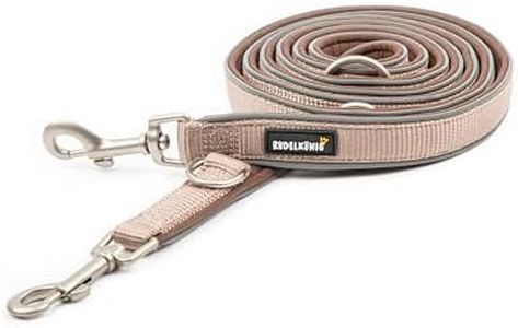 Rudelkönig Führleine Paola - 2,30m Länge - Verstellbare Hundeleine mittelgroße Hunde & große Hunde - Reflektierende Hunde Leine in Rose