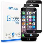 Tentoki Screen Protector for iPhone 8 Plus/iPhone 7 Plus, [2 Pack] HD Full Coverage Tempered Glass Screen Protector Compatible with iPhone 7 Plus/iPhone 8 Plus - Black