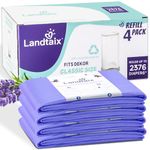 Refills Compatible with Dekor Classic Diaper Pail Refills | 4 Pack for 2376 Diapers(Extra 20% Lengths) Diaper Pail Bags with Extra 30% Thickness Powerful Odor Eliminate Lavender Scent for Baby/Adult