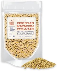 Yerbero - Frijol Peruano Mayocoba (Canary) Beans 3 LB Bag (1,360gr) - Mayo Coba Peruvian Beans, All Natural, Triple Washed, Premium Quality From Sinaloa Mexico.