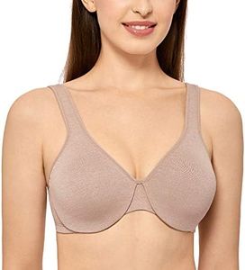 Delimira Women's Full Cup Underwired Seamless Plus Size Minimizer Bra Cameo Heather 32F