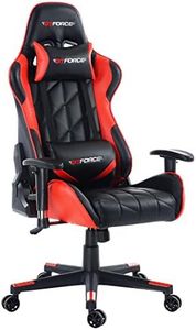GTFORCE PRO GT Reclining Sports Racing Gaming Office Desk PC CAR Faux Leather Chair (Red)
