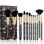 Docolor Goth Makeup Brushes 12Pcs Makeup Brush Set Foundation Contour Eyeshadow Make Up Brushes kit