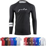 Gold BJJ Foundation Ranked Rashguard - No-Gi and Gi Jiu Jitsu Rash Guard (Long Sleeve, Black, L)