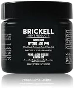 Brickell Men's Smooth Finish Glycolic Acid Peel For Men, Natural and Organic, Anti-Aging Peel for Wrinkles, 2 Ounce, Scented