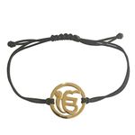 Aumkaara Auspicious Ik Onkaar Bracelet in Brass on Free Size Adjustable Thread