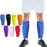 LUONT - Soccer Shin Guards for Men, Women & kids | Protective Football Soccer Pads with Superior Impact Absorption, Breathable, & Lightweight | Football Shin Guards Sleeves (XS, Blue)