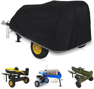 Heavy Duty Waterproof Tear-Resistant Oxford Cloth Wood Splitter Cover for 15-37tons with Log Splitter Wheel Covers (83" L x 45" W x 39" H)