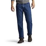 Lee Men's Fleece and Flannel Lined Relaxed-Fit Straight-Leg Jeans, Dark Wash - Fleece Lined, 32W x 30L