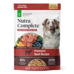 ULTIMATE PET NUTRITION Nutra Complete, 100% Freeze Dried Veterinarian Formulated Raw Dog Food with Antioxidants Prebiotics and Amino Acids (16 oz., Beef)