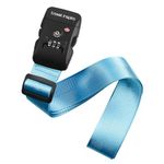 Travel Inspira Luggage Straps with TSA Combination Lock - Adjustable, Easy to Use, Protect Your Luggage, Blue