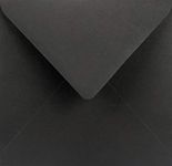 Netuno 100 square black coloured envelopes DIN K4 153x153mm 6.02x6.02 inches 115gsm Sirio Color Nero gummed pointed flap no window for wedding invitations sympathy greeting cards Christmas flyers RSVP