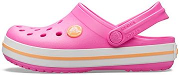 Crocs Unisex Kids Crocband Clog Kids Clogs , Electric Pink Cantaloupe , 2 UK