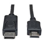 Eaton DisplayPort to HDMI Cable Adapter, DP to HDMI, Male-to-Male, 1080P HD Resolution, Black, 3 Feet / 0.9 Meters (P582-003)