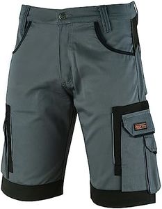 WrightFits Men Cargo Shorts -Work Shorts Safety Combat Summer Shorts - Multi Pockets - Triple Stitched - Durable Workwear (36W) Grey