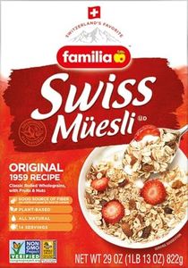 Familia Swiss Muesli Cereal, Original Recipe with Fruit and Nuts - Enjoy Hot, Cold or as Overnight Oats, 29 oz (Pack of 1)