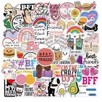 Friend Friendship Stickers |50 Pcs Friendship Waterproof Vinyl Decals for Water Bottles Laptop Car Luggage Cup Computer Mobile Phone Skateboard Décor