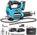 Seesii 12000PSI Electric Grease Gun: 3 Speed Control Battery Powered Grease Gun Cordless with 2 Batteries, Brushless Motor, 39.4” Long Hose, 90 Degree Coupler & LED Light for Heavy Duty Equipment