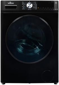 Willow WWDE8514BL 8kg Washer Dryer 1400 Spin with BLDC Inverter Motor, 15 Programmes, LED Display, Front Loading Washer Dryer Machine - A-D Rated - Black