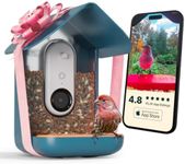 Bird Buddy Non Solar Smart Bird Feeder with Camera - Ai Bird Species Identification, 5Mp Photos, 2K Hd Video Live Stream Camera, Battery-Powered Charging, 2.8In Focus - Blue