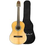 Vault CL-40 4/4 size Premium Solid Spruce-Top Classical Guitar with Gig-Bag - Natural