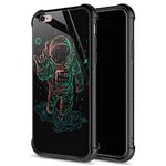 CARLOCA Compatible with iPhone 6S Case,Line Vector Astronaut Love iPhone 6 Cases for Girls Boys,Graphic Design Shockproof Anti-Scratch Hard Back Case for iPhone 6/6S