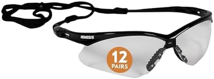 KleenGuard™ V30 Nemesis™ Safety Glasses (25676), Clear Lenses, Black Frame, Unisex Eyewear for Men and Women (12 Pairs/Case)