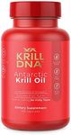 Antarctic Krill Oil by KrillDNA | 1000 mg with Astaxanthin, Omega 3, DHA, EPA, and Phospholipids | Vanilla Coating, No Smell, No Fishy Taste | (120 softgels-60 Servings)