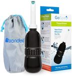 Brondell GS-70BLK GoSpa Essential Portable Bidet for Everyday Use, Camping, Hiking, and Outdoor Activities, Compact and Discreet, Includes Travel Bag, 400mL, Midnight