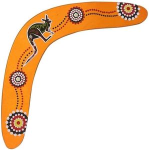 Inborntrait Boomerang for Kids, Australia Style Handmade Wooden Authentic Boomerang, V-Shaped Returning for Ages Above 10 Years Old Kids and Adult- Light Brown