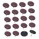 Furniture Gliders, 20pcs Teflon Easy Moving Sliders with Nail Feet Protector for Tiled, Hardwood Floors(Brown)