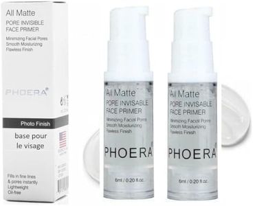PHOERA Primer Matte Finish Face Makeup Pore filler Primer Foundation Base Oil Control Full Coverage Make Up Base Concealer Long Lasting Flawless Pores Minimiser Liquid Moisturizing (2 x 6ml)