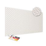 Pegboard Sevilla Perforated Wall 122 x 61 x 0.3 cm MDF Wooden Panel Painted White - Made in Germany - Radiator Cover, Door Filling, Screen or Ventilation Grille (Single Pack (1 x Perforated Wall)