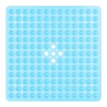 XIYUNTE Square Shower Mat Non Slip Anti Mould - 53 x 53cm Shower Mats for Inside Shower, Anti Slip Rubber Shower Mat with Suction Cups & Drain Holes, Machine Washable, Clear Blue