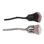 Rose Makeup Brush,2pcs Rose Flower Makeup Soft Brush Face Powder Blush Nail Art Remover Brush Manicure Rose Blush Brush