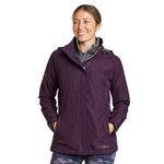 Eddie Bauer Women's Rainfoil Packable Jacket, Deep Eggplant Recycled, X-Large