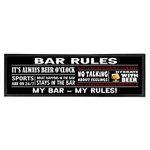 Bar Runner Mat - Long Novelty Home Pub Bar Mats - Funny Drink Beer Gifts for Men Women - Bar Rules