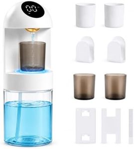 Automatic Mouthwash Dispenser for Bathroom, 20.3 oz Touchless Electric Wall Mounted Mouth Wash Dispenser with 4 Magnetic Cups, 4 Modes, LED Display, Bathroom Accessories Set for Kids and Adults