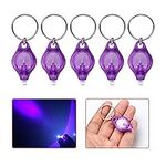 2/5 Pack Mini LED Flashlight UV Money Checker Keychain Key Ring Light Torch LED Money Detector Light, 7 Colors