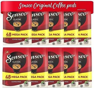 Senseo Classic Medium Roast Coffee Pods – 480 Count (10 Packs) – Smooth & Balanced Flavor with Rich Crema – Single-Serve Compostable Coffee Pads – Compatible with Senseo & PeleCom Machines