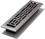 Decor Grates AJH212-NKL Oriental Floor Register, Brushed Nickel Finish, 2 x 12-Inch