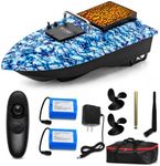 Bait Boat, RC Fishing Bait Boat, 546-Yard Range Remote Control, 4.4lb Loading Capacity, Dual Motor & Battery System | Long-Range Fishing Bait for Serious Anglers (Camouflage Mix)