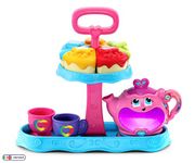 LeapFrog 603203 Musical Rainbow Party Learning Toy and Pretend Play Educational Tea Set for Children with Shape Sorter, Lights and Songs, Multi-Colour,115 x 300 x 273 millimeters