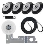 Abeskch AGM75510755 Dryer Repair Kit Dryer Roller Kit Replacement for LG Kenmore Dryers Includes 4400EL2001A Belt Spring Replace, 4581EL2002C Dryer Drum Roller Assembly, 4561EL3002A Dryer Idler Pulley