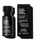 Allies of Skin Peptides & Omegas Firming Eye Cream: Vitamin C, Bakuchiol, Ceramide. For Dark Circles, Wrinkles & Puffiness. Anti-Aging. Firms & Brightens Under Eye Area 0.5 oz