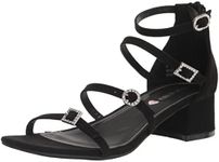 Steve Madden Girls Shoes Unisex-Child Tarly Heeled Sandal, Black, 1 Little Kid